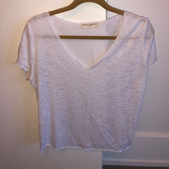 Project Social T Tops - White, V-neck Project Social T Tee Shirt